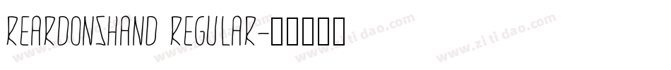 ReardonsHand Regular字体转换